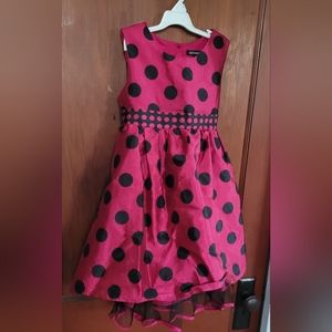 Girls Fancy Christmas/Holiday polka dot Dress size 6